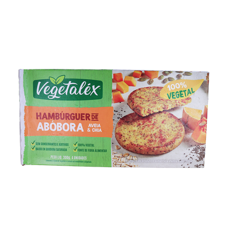 HAMBURGUER DE ABOBORA CHIA AVEIA 300G - VEGETALEX