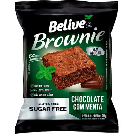 BROWNIE BELIVE CHOC/MENTA 40G
