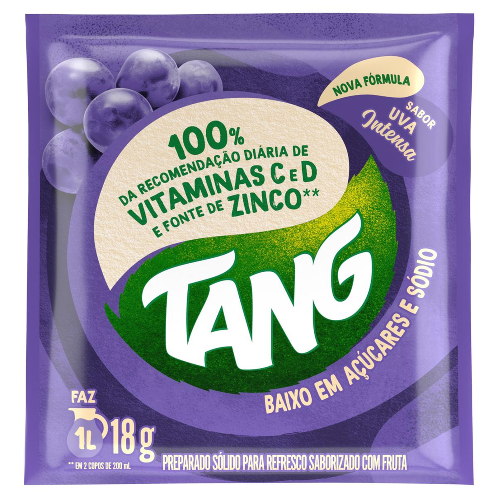 Refresco em Pó Tang 18g - Uva Intensa