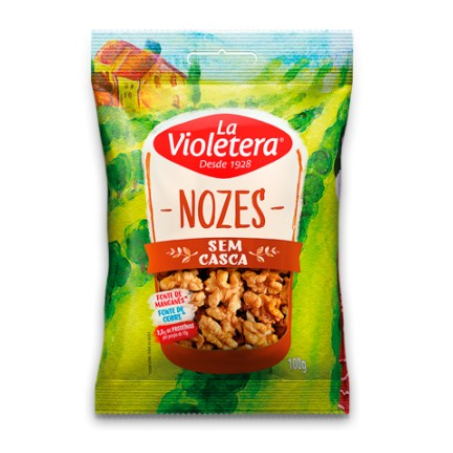 Nozes la violetera sem casca pacote 100g