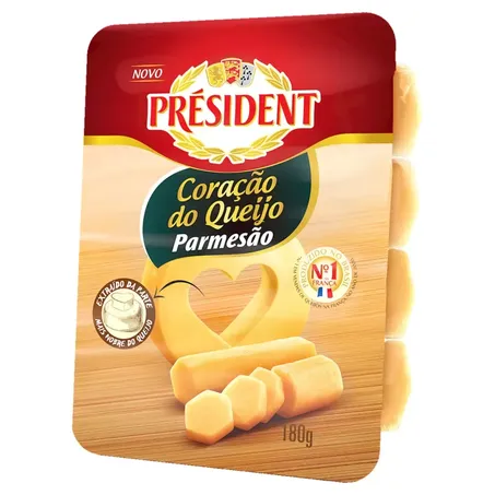 Queijo parmesão coração do queijo président 180g