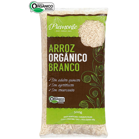 ARROZ ORGÂNICO BRANCO PIEMONTE 500G