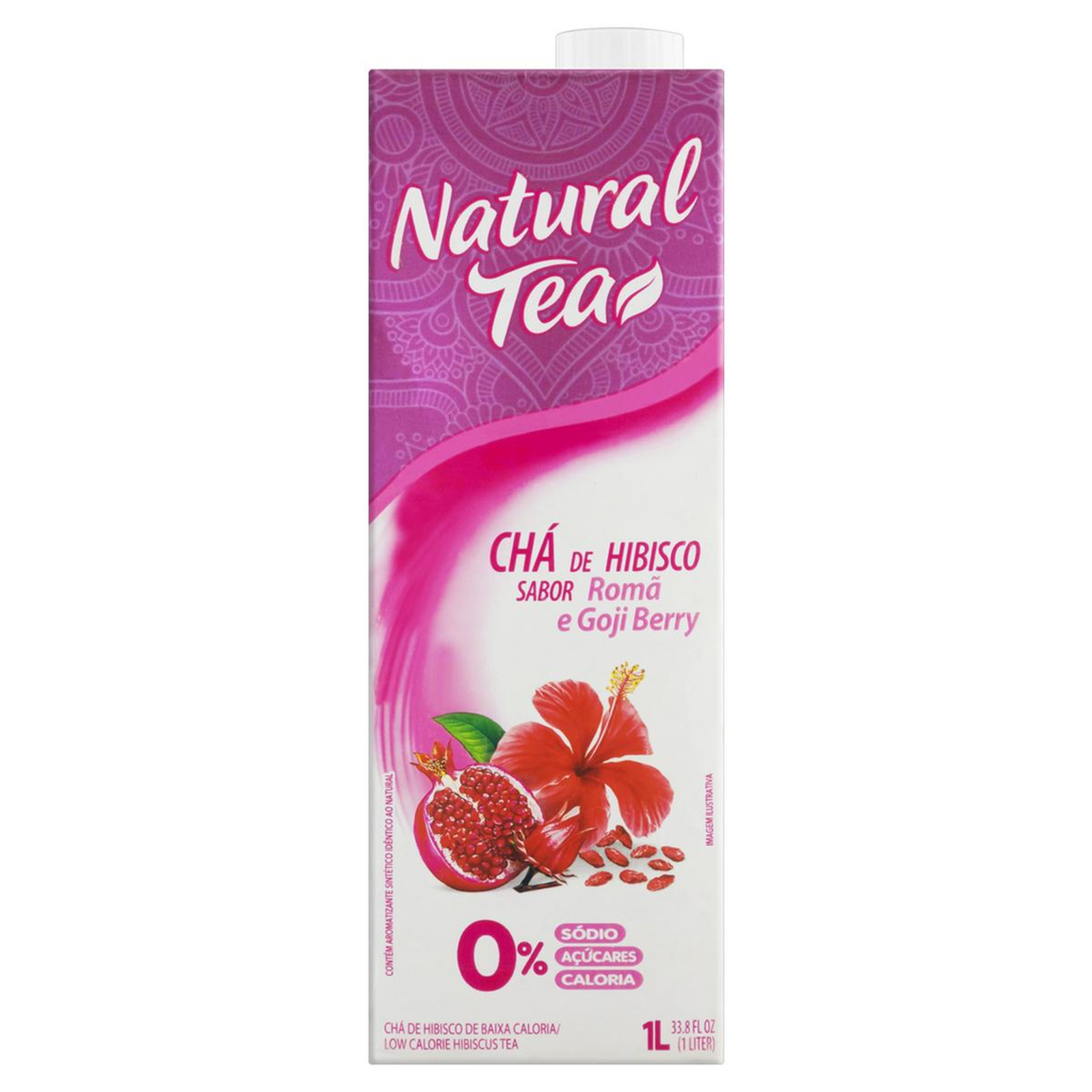Chá Natural Tea 1 Litro - Hibisco - Romã e Goji Berry - Tp | Condor