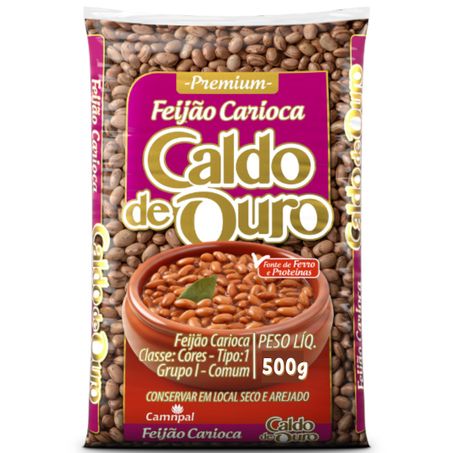 Feijao grao caldo ouro 500g carioca