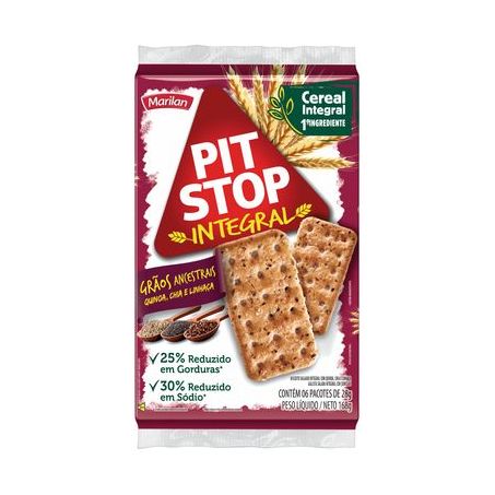 Biscoito Pit Stop Integral Grãos Ancestrais 168G