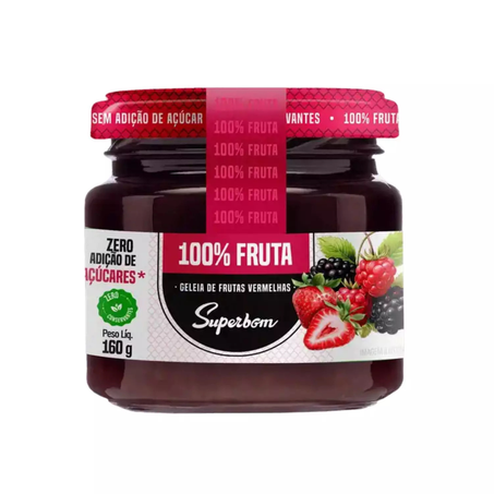 Geleia de Frutas Vermelhas Zero 160g - Superbom