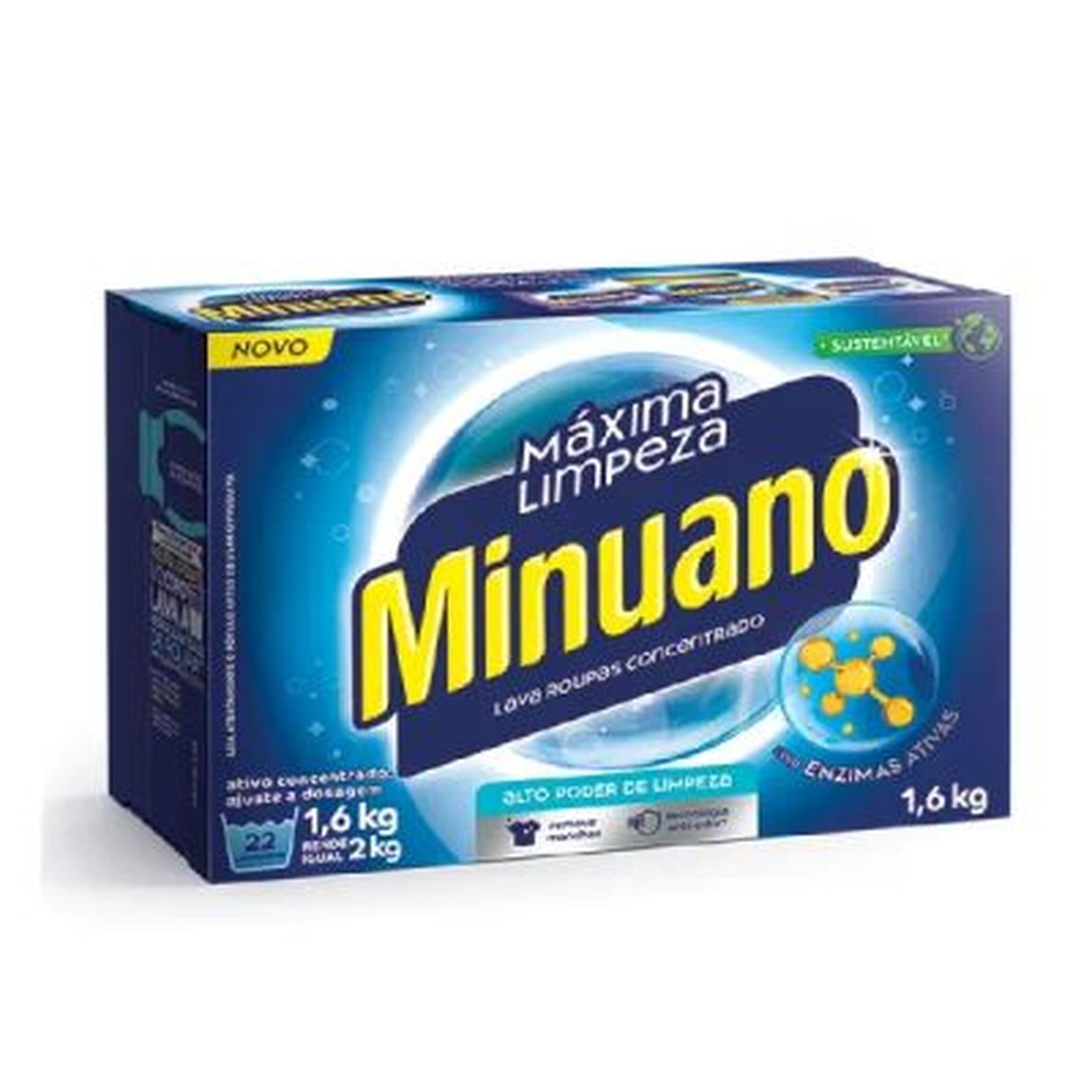Lava roupa minuano 1.6kg azul