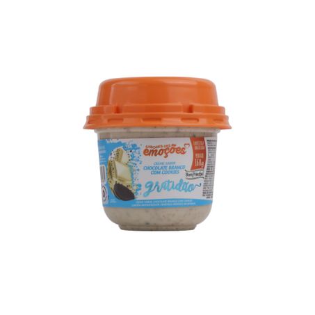 Creme Bom Princípio Sabor Chocolate Branco com Cookies  Pote 160gr 360-59