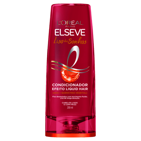 Condicionador L'Oréal Paris Cabelos Lisos e com Frizz Squeeze 200ml