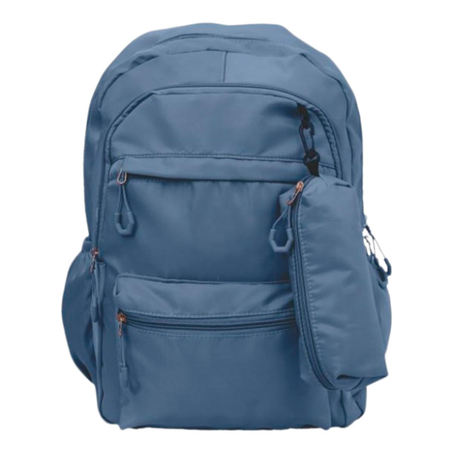 Mochila Mundiart Juvenil - Com estojo - Azul - Ref. SM0029-1