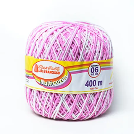 	 BARBANTE SAO FRANCISCO MULTI PINK N6 400M
