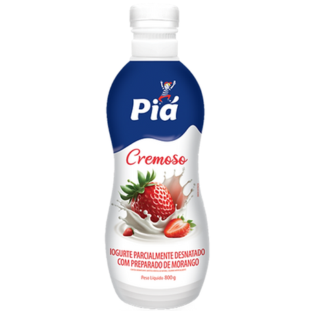 IOGURTE PIA CREMOSO MORANGO GFA 800G