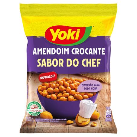 Amendoim crocante alho e limão yoki sabor do chef