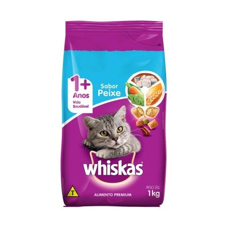 RACAO P/GATO PEIX 1+ WHISKAS 900G