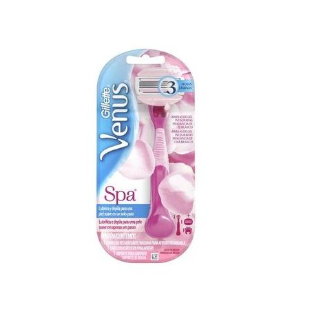 Aparelho de Barbear Gillette Venus Spa com Suporte Para Chuveiro E Refil Kit 3 Peças