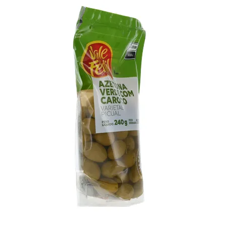 AZEITONAS EM CONSERVA VALE FÉRTIL COM CAROÇO ARAUCO SACHÊ 150G 360-31