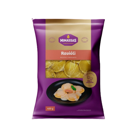 RAVIOLI MIMASSAS RICOTA E PRESUNTO PACOTE 400G