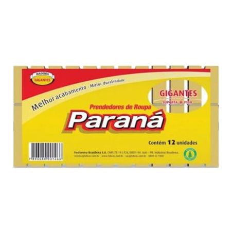 Prendedor Roupa Paraná Gigante Madeira 12un 
 