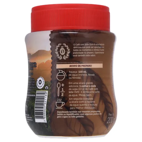 Café ouro com leite 200g 360-25