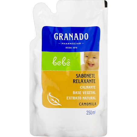 Sabonete Líquido Bebê Granado 250ml - Camomila - Refil - Sachê