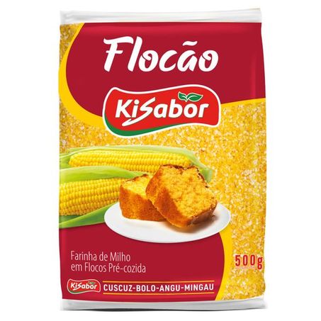 FARINHA MILHO KISABOR 500G FLOCOS CX 12.0