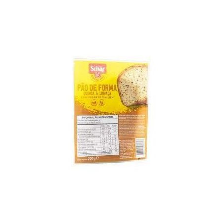 PÃO FORMA SCHAR QUINOA E LINHAÇA SEM GLUTEN SEM LACTOSE 200G