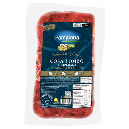Copa Lombo Suino Pamplona Kg Chimichuri Temperado Com Osso