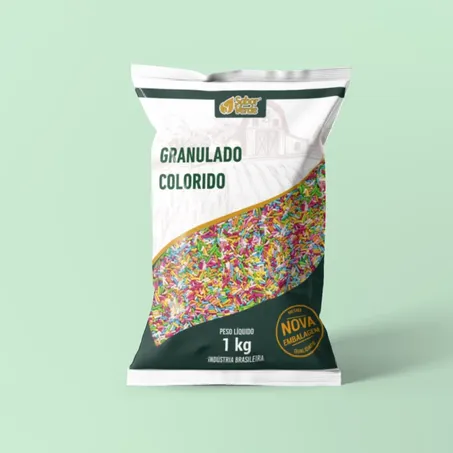 GRANULADO COLORIDO 1 KG SABOR VERDE