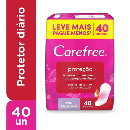 PROTETOR DIÁRIO CAREFREE C/PERFUME 40 UND