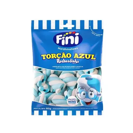 Marshmallow fini 80g torcao azul reche
