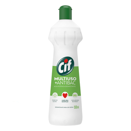 Limpador Cif 500ml M. Uso Squeeze Antibac