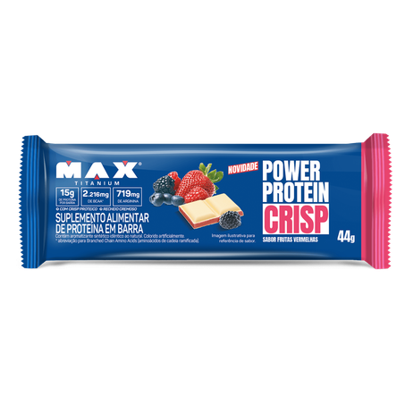 Barra Max Titanium Protein Crisp Frutas Vermelhas 44g