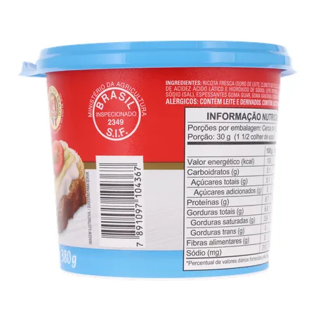 Creme De Queijo Ricota Light President 380G 360-12