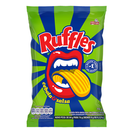 Salg e chips ruffles cebola e salsa 76g