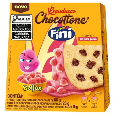 Mini chocottone bauducco beijos 80g