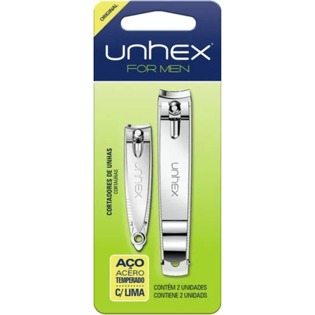 Cortador unha unhex pequeno e grande encartelado kit c/2un