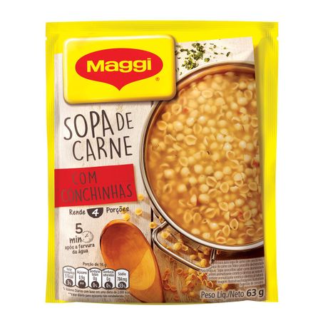Sopa maggi carne com conchinhas 63g