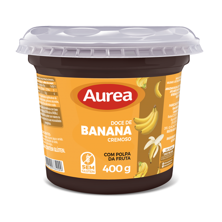 Doce cremoso banana áurea