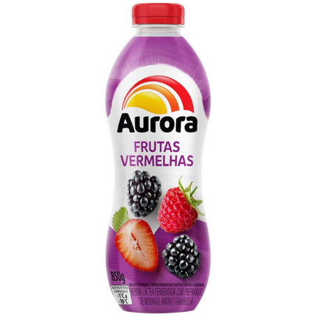 Bebida lactea garrafa 850g frutas vermelhas aurora