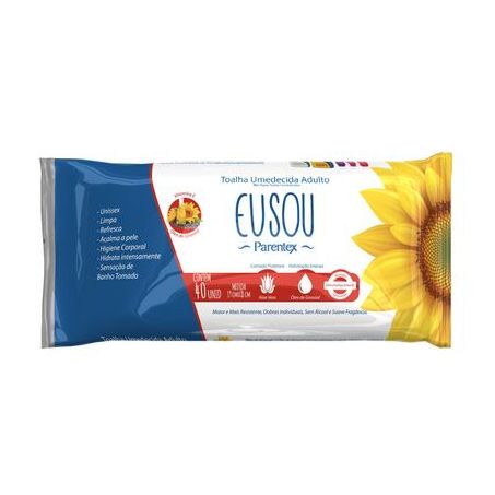 Toalha umed. eu sou oleo de girassol c/40un
