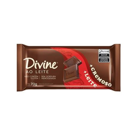 CHOCOLATE AO LEITE MAIS CREMOSO DIVINE 70 G       