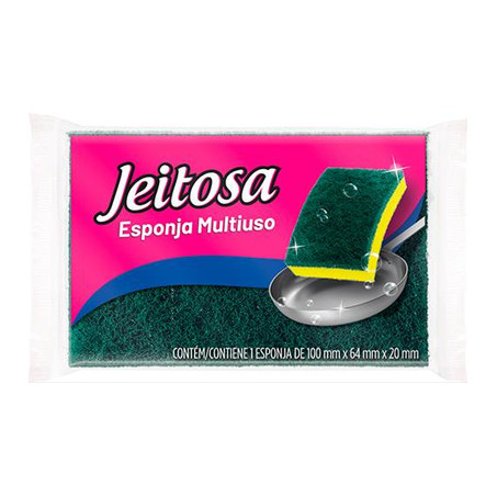 ESPONJA DUPLA FACE MULTIUSO JEITOSA