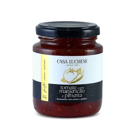 Doce de fruta tomate/manjerição/pimenta casa luchese 250g