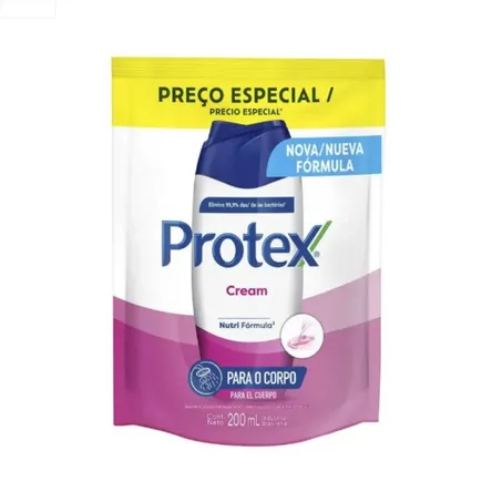 Sabonete liquido protex 200ml cream refil