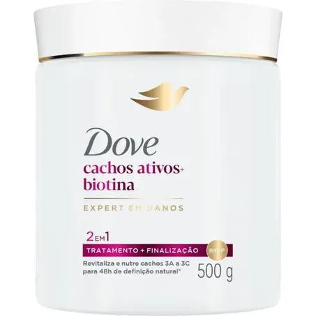 Máscara Dove Cachos Ativos + Biotina Pote 500gr