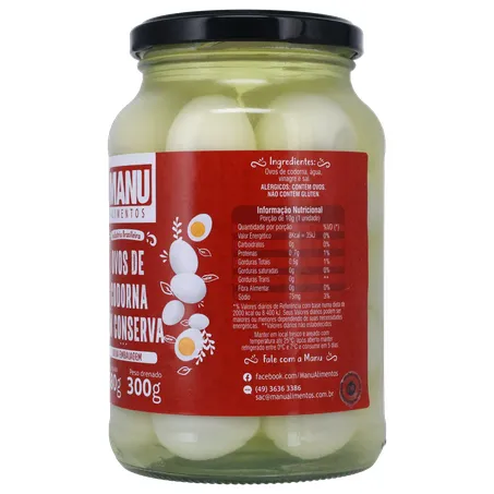 Ovos de codorna manu 300g 360-5