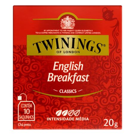 CHÁ PRETO ENGLISH BREAKFAST TWININGS CLASSICS COM 10 SACHÊS