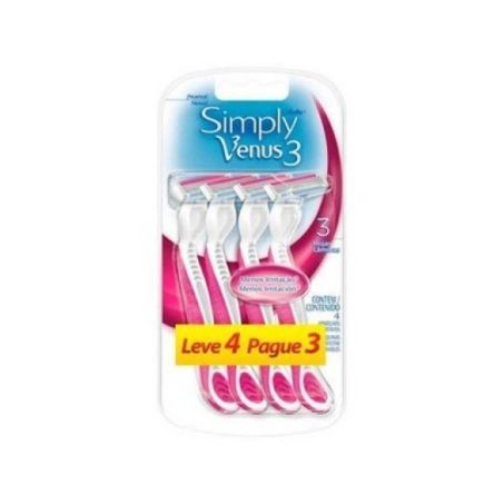 APARELHO GILLETTE VENUS SIMPLY3 LV4 PG3 04UN