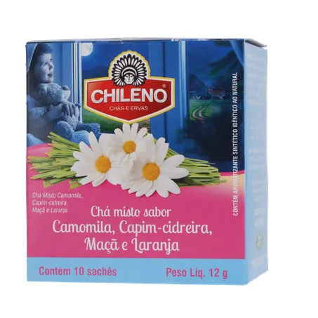 Chá Misto Chileno Camomila, Capim-Cidreira, Maçã e Laranja Sachê 1.2gr - Caixa com 10un - 12gr 360-19