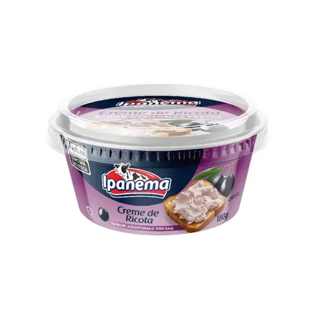 Creme Ricota Ipanema 180g Pote Azeitona Preta
